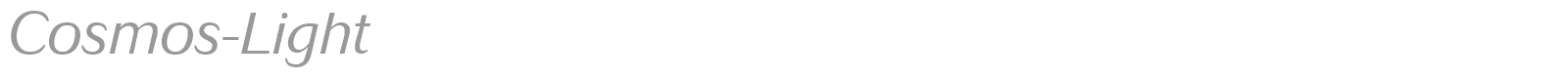 Cosmos-Light font preview